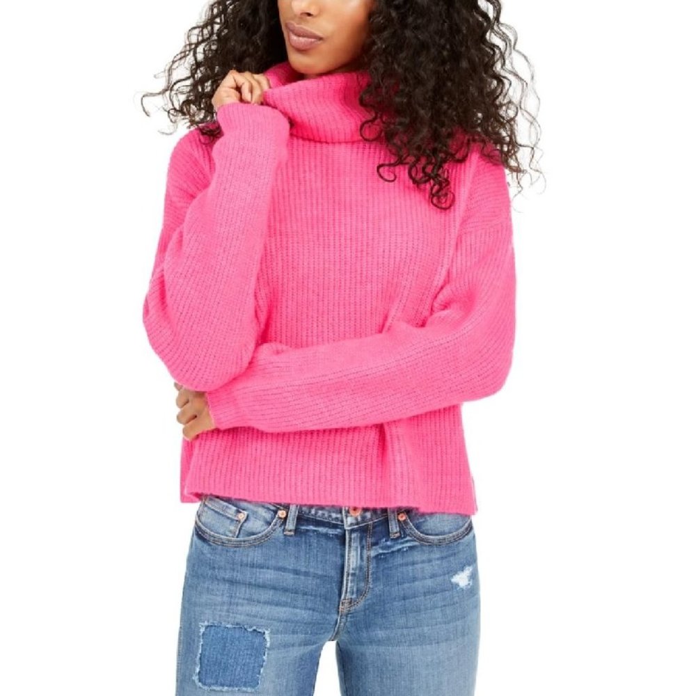 🎁 Sun & Moon Crop Boxy Turtleneck Sweater